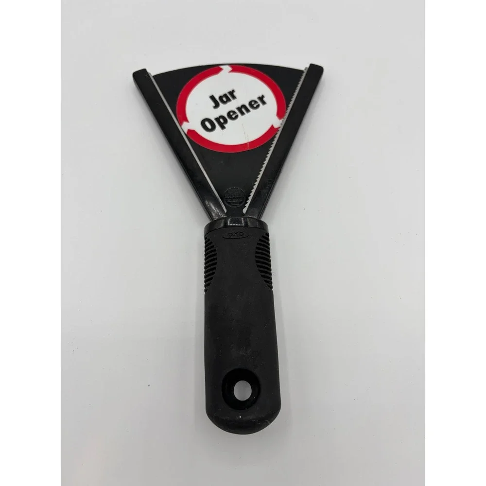 OXO Good Grips Jar Opener Black V-Shaped Stainless Steel Teeth Non-Slip Handle